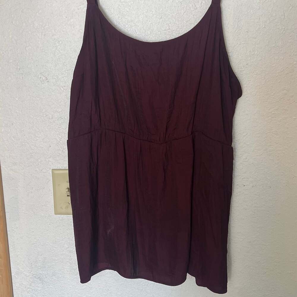 plus size solid satin cami